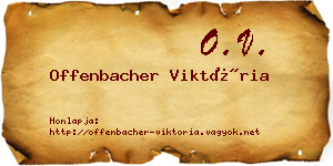Offenbacher Viktória névjegykártya